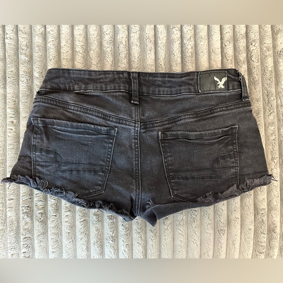 American Eagle Outfitters Super Low Shore Distressed Denim Shorts - Picture 7 of 7
